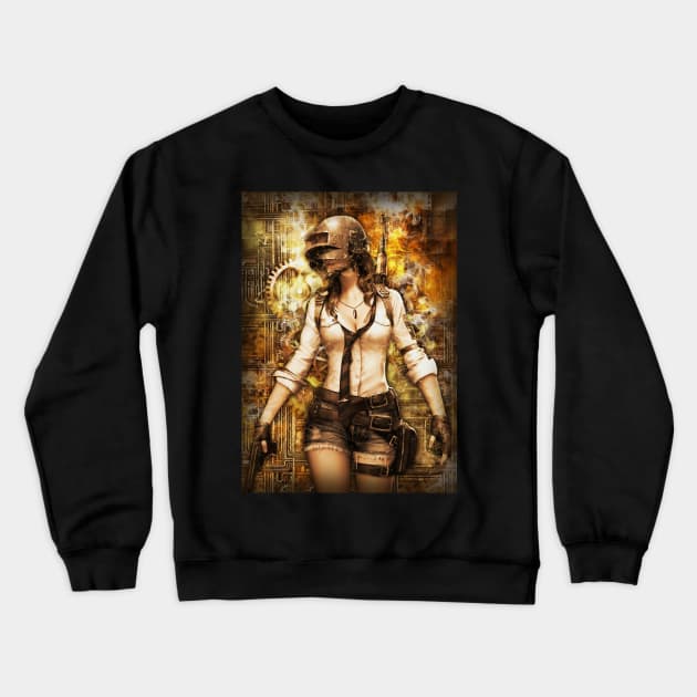 Pubg girl steampunk Crewneck Sweatshirt by Durro